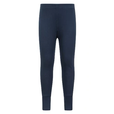 Image of Mountain Warehouse Talus Kids Thermal Baselayer Trousers Quick Dry for Camping in Navy 7 8 Years