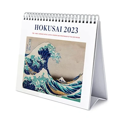 Image of Grupo Erik CS23019 Calendar 2023, Japanese Art Hokusai, 18 x 20 cm