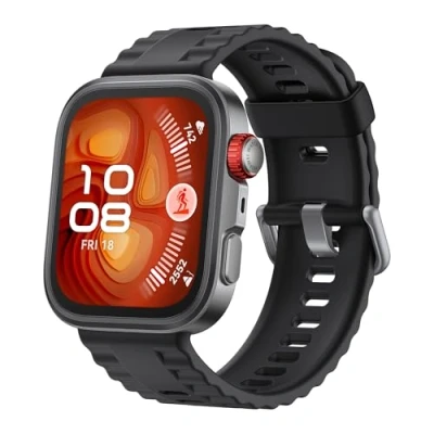 Image of HUAWEI Watch FIT 4 Pro Smart for Men Women Outdoor Enthusiasts, 1.82&quot; Sapphire Screen &amp; Titanium, 9.3mm Thickness, ECG, up to 10 Days Battery Life, iOS Android, Health and Fitness Watch, Black