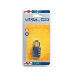 Image of Status Three Digit Combination Travel Padlock (5 Pack)