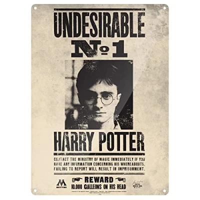 Image of Harry Potter Large Tin Sign Undesirable No. 1