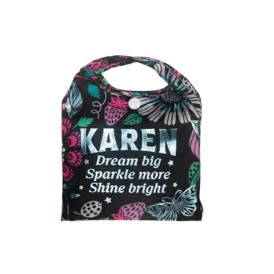 Image of History &amp; Heraldry Personalised Sparkle Shopper Bag (Karen)
