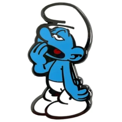 Image of Pawprint Family Lazy Smurf Enamel Pin Badge The Smurfs Official Merchandise
