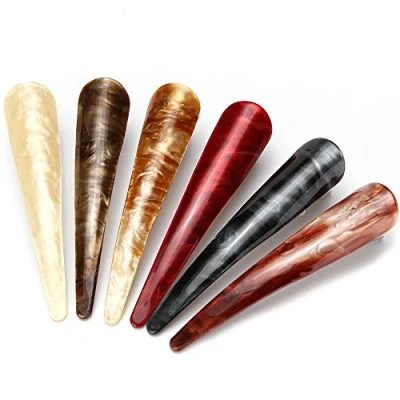 Image of LONEEDY 6 Pack 3.3Inch Duck Teeth Bows Hair Clips Grip Crocodile Accessories Hairpins Chic Styling Claw Barrettes Makeover Pinch Clip Classic（6PCS）
