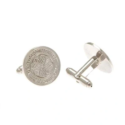 Image of Celtic F.C. Silver Plated Cufflinks CR Official Merchandise