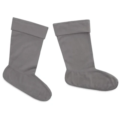 Image of Boot Liner for Men and Teenagers Warm Fleece Wellie Socks Size 7 12 Cosy Mens (Grey, 7/8 UK)