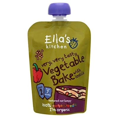Image of Ella&#039;s Kitchen Organic Very Tasty Vegetable Bake with Lentils 7mth+ (130g) Pack of 6