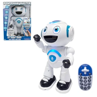 Image of LEXIBOOK Powerman Master, Interactive Toy Robot that Reads in the Mind for Kids Dancing Plays Music Animal Quiz STEM Programmable Remote Control Junior ROB25EN