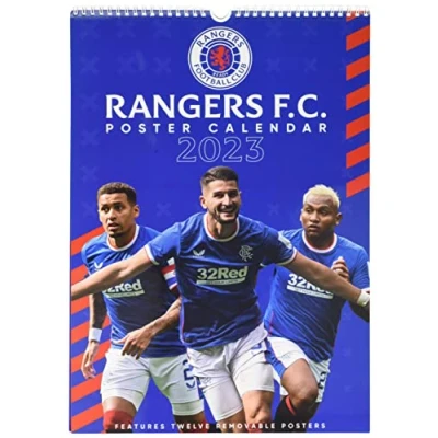 Image of Rangers FC Calendar 2023 Month to a View Poster 30cm x 42cm Official Merchandise