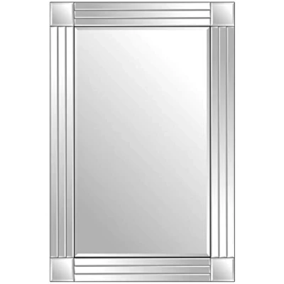 Image of MirrorOutlet Silver Triple Bevelled Venetian Bathroom Mirror 3Ft x 2Ft (91cm 61cm) Undo,Frameless,YC017 Bath, 90 60