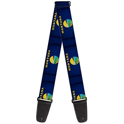 Image of Buckle Down GS W33906 &quot;Montana Flags&quot; Guitar Strap