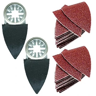 Image of 42 x TopsTools UNKA42SKB 50mm 35mm Sanding Kit (Small) Compatible with Bosch Fein (Non StarLock) Makita Milwaukee Einhell Ergotools Hitachi Parkside Ryobi Worx Workzone Multitool Multi Tool
