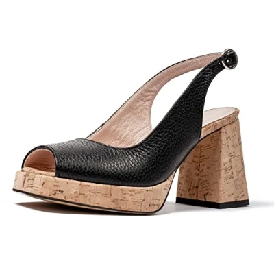 Image of L37 HANDMADE SHOES Women&#039;s Higher Power Platform, Black, 2 UK