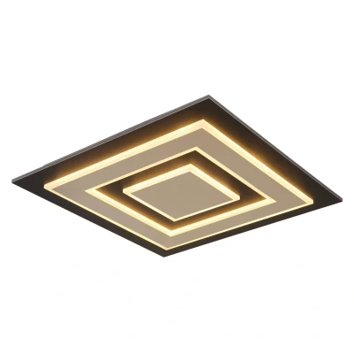 Image of Jayden 48cm Integrated LED Semi Flush Ceiling Light Matt Black 3000K