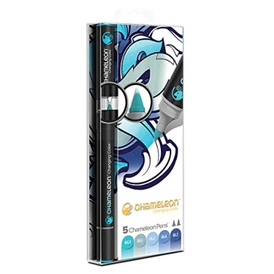 Image of Chameleon, Blue Tones, Pens Pack of 5