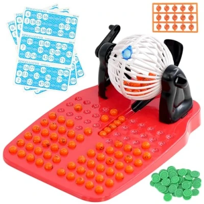 Image of Bingo Lotto Traditional Family Game Set 90 Balls 24 Cards