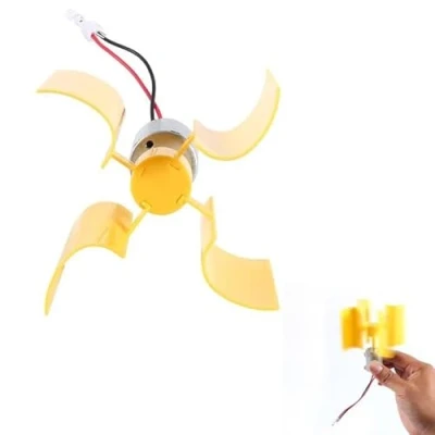 Image of Wind Power Generator, Electricity Generator Mini Vertical Turbines Blades Micro Motor Energy Turbine Kit for DIY Teaching Model