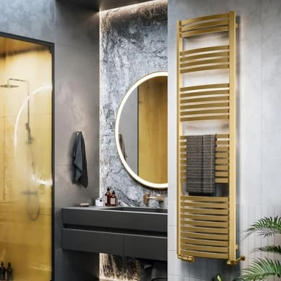 Image of Heated Towel Rail, Dexter 1760/500, Brass