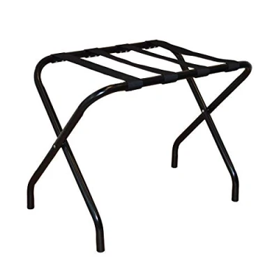 Image of Black Folding Metal Luggage Rack By Harbour Housewares