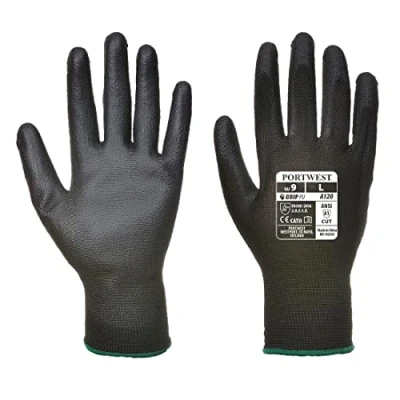 Image of Portwest Vending PU Palm Glove, Size: XXL, Colour: Black, VA120K8RXXL