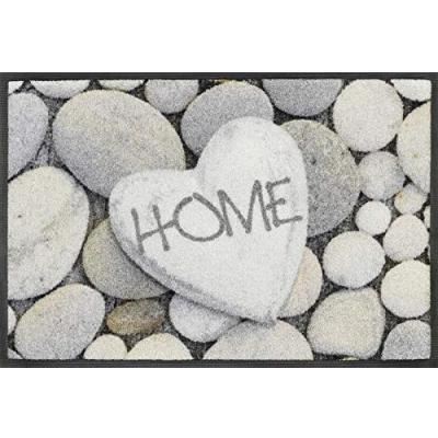 Image of Wash+Dry Doormat, Polyamide Back: Nitrile Rubber, Gray, 40 x 60 cm