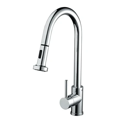 Image of Bristan APR PULLSNK C Apricot Professional Kitchen Sink Mixer Tap with Pull Out Hose and Spray Function, Chrome, Silver