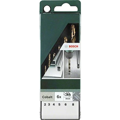 Image of Bosch 2609255087 DIY Drill Bit Set 2/3 / 4/5 6/8 mm G High Speed Steel/Cobalt Alloy of 6