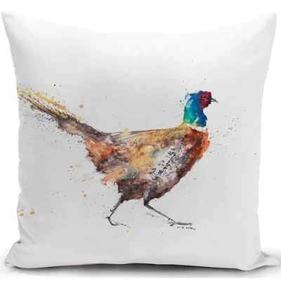 Image of KUNQIAN Pheasant Cushion Cover Decorations Gift Pillow Wildlife Animal Ornaments Throw Case Decor Home Livingroom Couch Sofa 18&quot;x18&quot;(45x45cm)