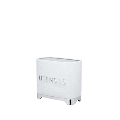 Image of Lovello Retro Ice White Textured Utensil Holder
