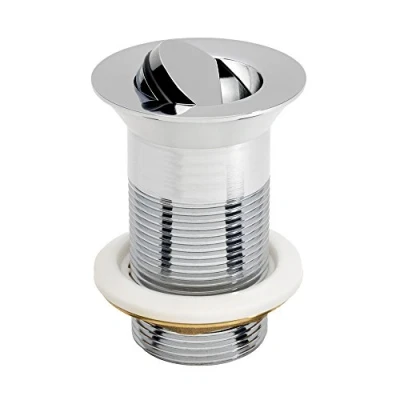 Image of JT Pickfords Flip Top Basin Waste Chrome Unslotted for A with No Overflow