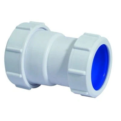 Image of McAlpine S28L ISO Straight Connector Multifit x European Pipe Size, White