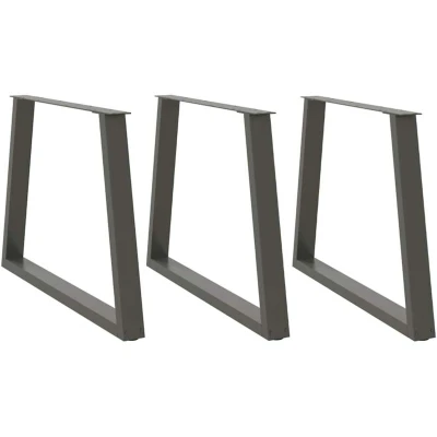 Image of vidaXL dining table legs/desk support v shape anthracite steel 90x(72 73.3) cm