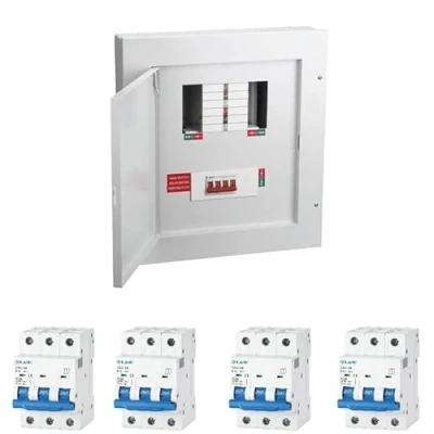 Image of Live Electrical 4 Ways with Pole 125A Main Switch Incomer Metal 3 Phase Consumer Unit Distribution Board c/w x MCB&#039;s (6A 63A B,C,D Curve 10kA)