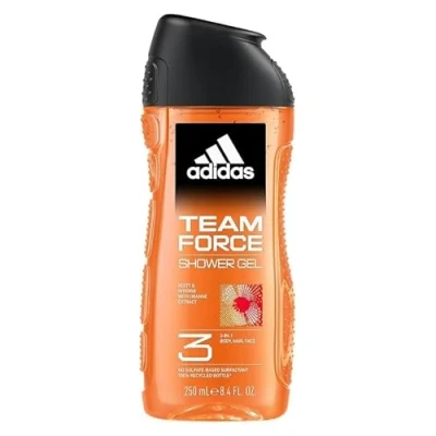 Image of Adidas Team Force Men Shower Gel 3 in 1 Pack of 6 x 250 ml