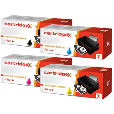 Image of set of 4 Cartridgex Compatible Toner Cartridge Replacement HP CF350A CF351A CF352A CF353A Black Cyan Magenta Yellow For Colour LaserJet Pro MFP M176n M177fw
