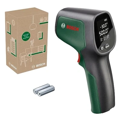 Image of Bosch infrared thermometer UniversalTemp ( 30C...+500C, easy and precise measurement, 3 predefined material groups, in E Commerce cardboard box)