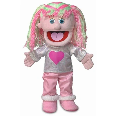 Image of SiLLy puppets Kimmie, Pink Girl, Hand Puppet, 40cm