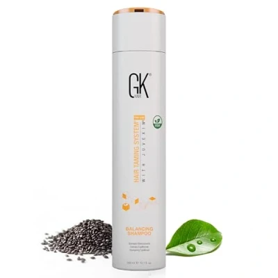 Image of GK Hair Global Keratin Balancing Shampoo (300ml/10.1 Fl Oz) for Oily &amp; Color Treated Deep Cleansing, Restores pH Levels Ideal Over Processed and Environmentally Stressed