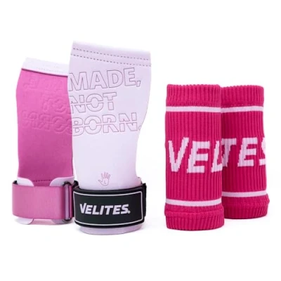 Image of Velites I Grips Quad Pro Professional for Cross Training or Gymnastics Suitable Any Surface Use with Magnesium Include Fabric Wristbands to Gift Match.