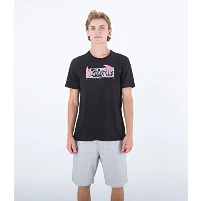 Image of Hurley Men&#039;s Evd Flower Box T Shirt, Black, S