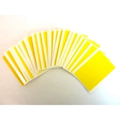 Image of 30 Labels, 75x50mm Rectangle, Yellow, Colour Code Stickers, Self Adhesive Sticky Coloured Labels