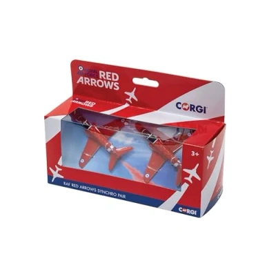 Image of Corgi CS90687 Red Arrows Synchro Pair Twin Pack Model Airplane Diecast Planes &amp; Aircraft Models for Ages 3+, Die Cast Plane, Toy Airplanes Gift Young Aviation Fans, Birthday Gifts Him