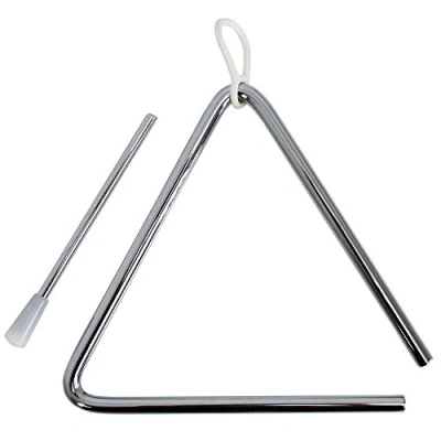 Image of A Star Traditional Metal Musical Triangle 15cm/8inch with Beater Pack of 10