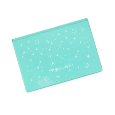Image of Craftelier Special Stamp Cleaner Tray for Scrapbooking and Crafts with Removable Cleaning Pads Size 17 x 11 cm Turquoise Cosmos Design in White