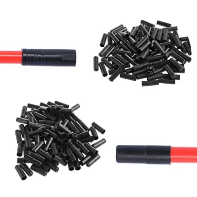 Image of Saipor 200pcs Bike derailleur Shift and brake Wire Cable Housing Ferrule End Caps, 100 pcs for 4mm /100 5mm