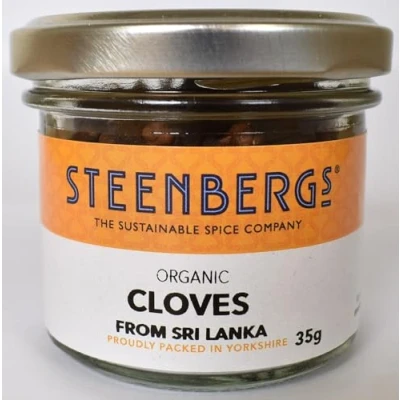 Image of Steenbergs Organic Cloves Whole Standard Jar 35g