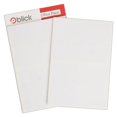 Image of Blick Labels, White, Self Adhesive Stickers Office Pack, Rectangular, 19mm x 25mm, 800 for Home, Office, Family, School, Letters, Address