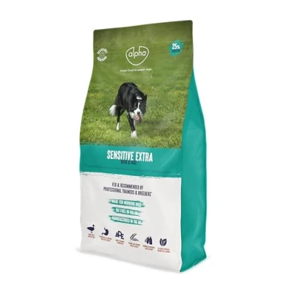 Image of Alpha Sensitive Extra Complete Dry Dog Food Duck and Rice, 15 kg