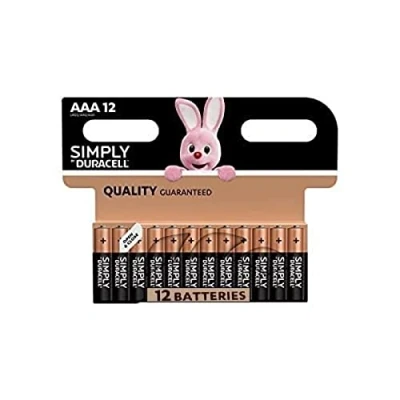 Image of Duracell Simply AAA Batteries (Pack of 12)