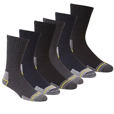 Image of WORK Socks Men&#039;s Thick Heavy Duty Reinforced Heel For Steel Toe Boots Sizes 6 11 &amp; 12 14 Assorted Colours 2PK Size
